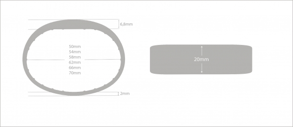 RFID Silikon Armband SILA09 NXP MIFARE Classic 1K 4 byte (13,56MHz) Grau